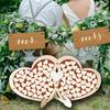 Gästebuch zur Hochzeit, Herzform, Gästebuch, Registrierung, Anmeldung, Lesezeichen mit Halterung, Ständer auf dem Tisch