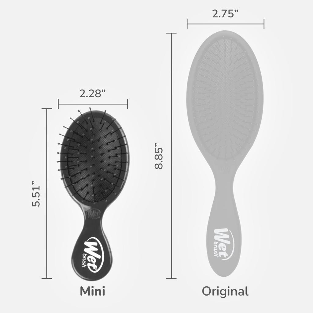 Wet Brush Mini Detangler Hair Black Brush, (x 1)