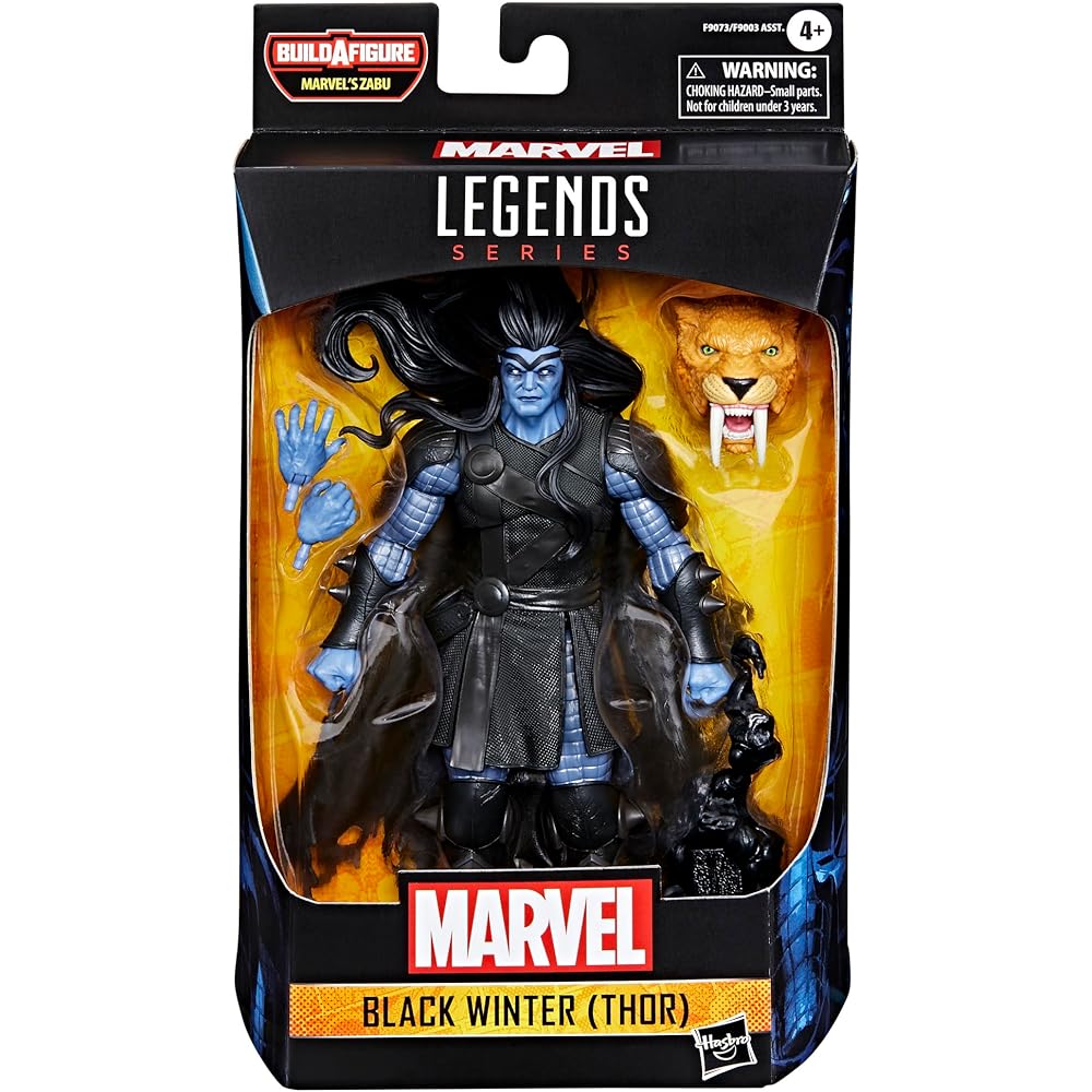 Hasbro Marvel Legends Series Black Winter Action Figure 6 Inch Collectible with Build-A-Figure Parts F9073