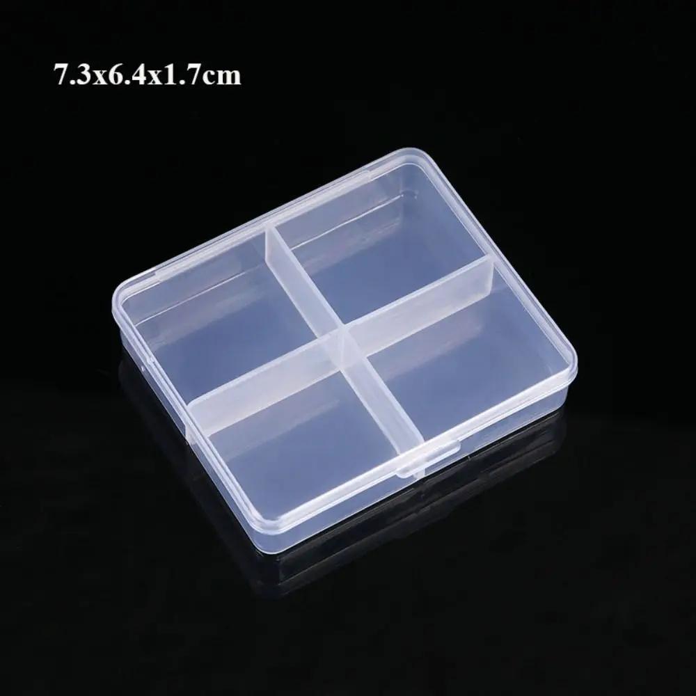 Square Plastic Transparent Storage Box Jewelry Beads Container Power Tools Accessories Box Small Items Sundries Organizer Case