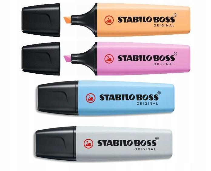 Zakreślacze Stabilo Boss Pastel 4 Kol Etui 7374