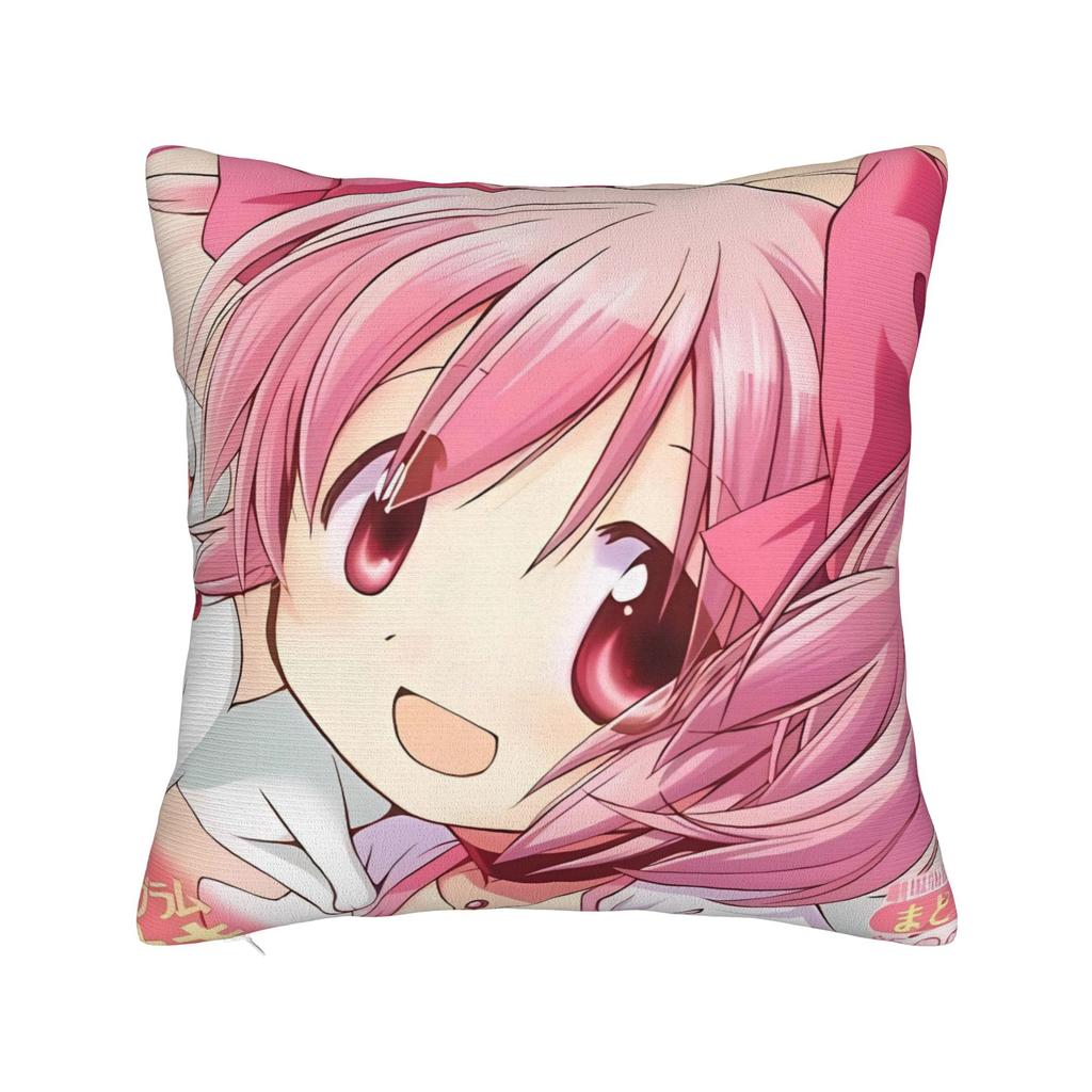 Pmmm Madomagi Madoka Kaname Kissenbezug Retro Trendiger Kissenbezug Für Wohnzimmer Bett Stuhl Weiche Kissenbezüge Geschenk