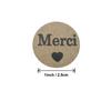 500 Pieces French Thank You Stickers Adhesive Kraft Merci Labels Stickers Small Business Packaging Box Stickers