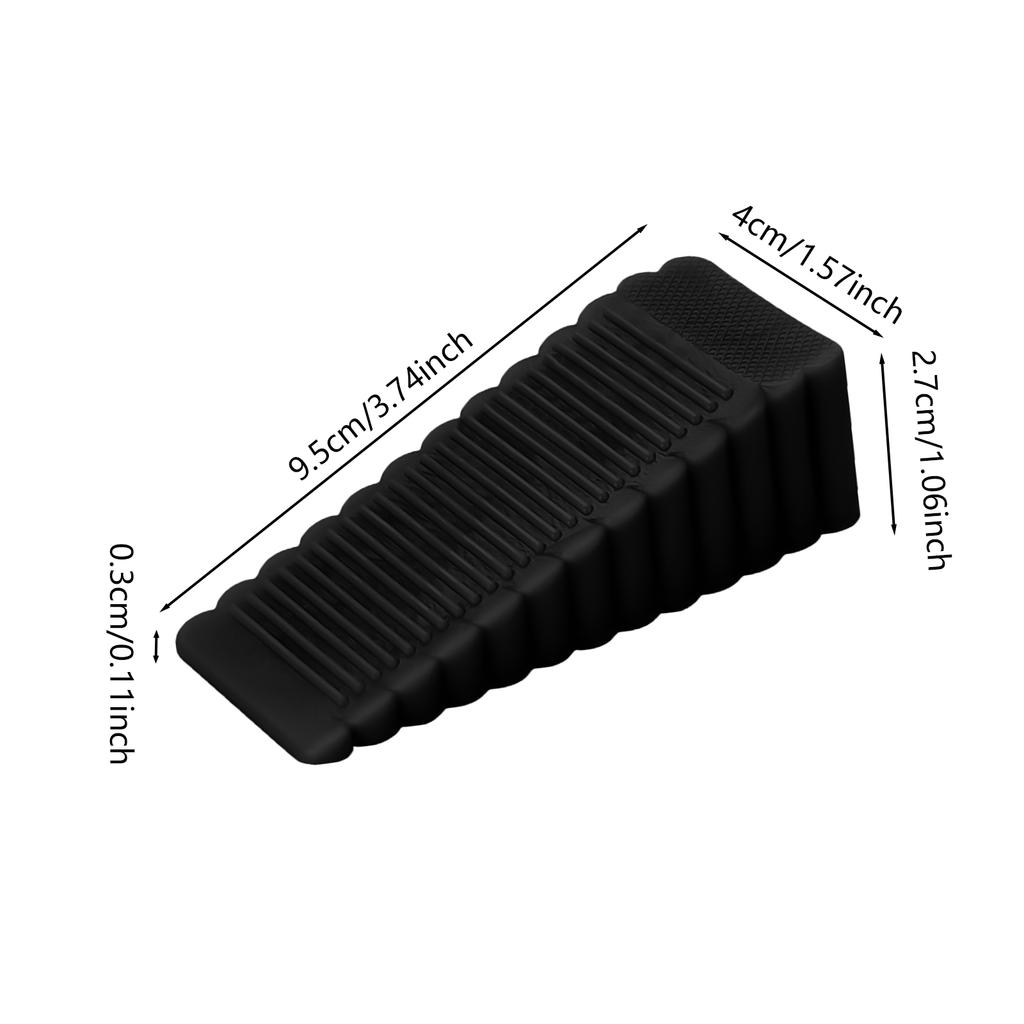 1Pc Safety Door Stop Block Wedge Stop Door Stopper Home Office Reusable Door Rear Retainer Impact Stopper Rubber Stops No Drill
