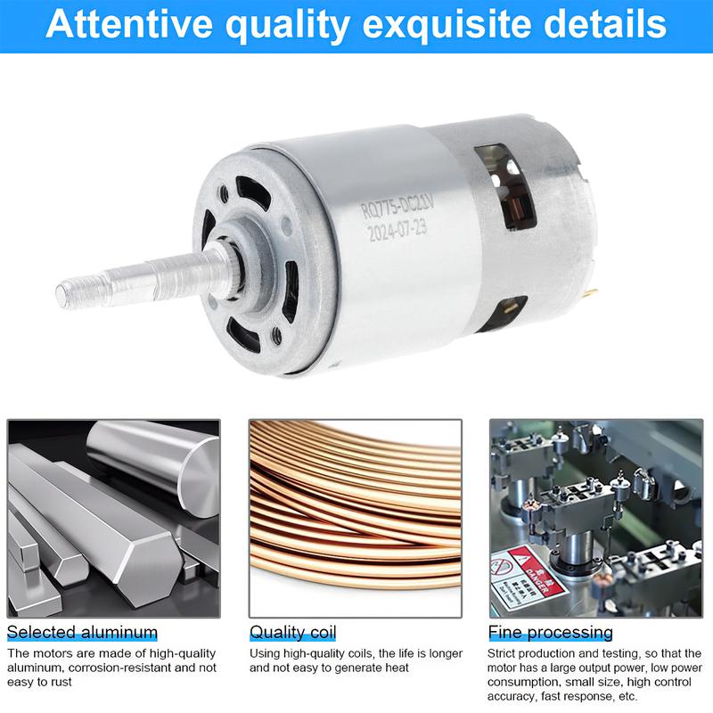775 DC Motor 21V 19000RPM Universal Motor Replaces Part for Angle Grinder / Air Blower, 21V Universal Replaces Motor