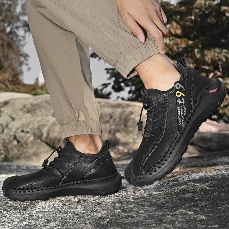 Men's Casual Shoes Versatile Genuine Leather Male Sports Shoes Leisure Soft Soles Sneakers Outdoor Men Treking Footwear Trainers