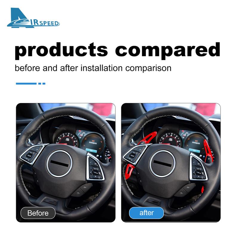TOP ABS Car Steering Wheel Paddle Shifter Cover for Chevrolet Camaro 2016 2017 2018 Trim Accessories