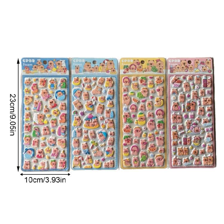 Reusing Tiny Sticker for Phone Case Notebook Handcraft Cute Puffier Sticker for Kids, 3D Design Sticker for Boys Girls