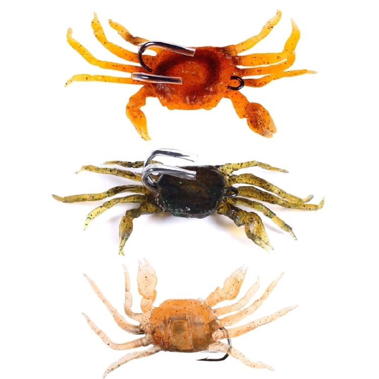 Simulation Crab Bait-with Sharp-Hook Artificial Soft Silicone-Lures Fishing-Lure