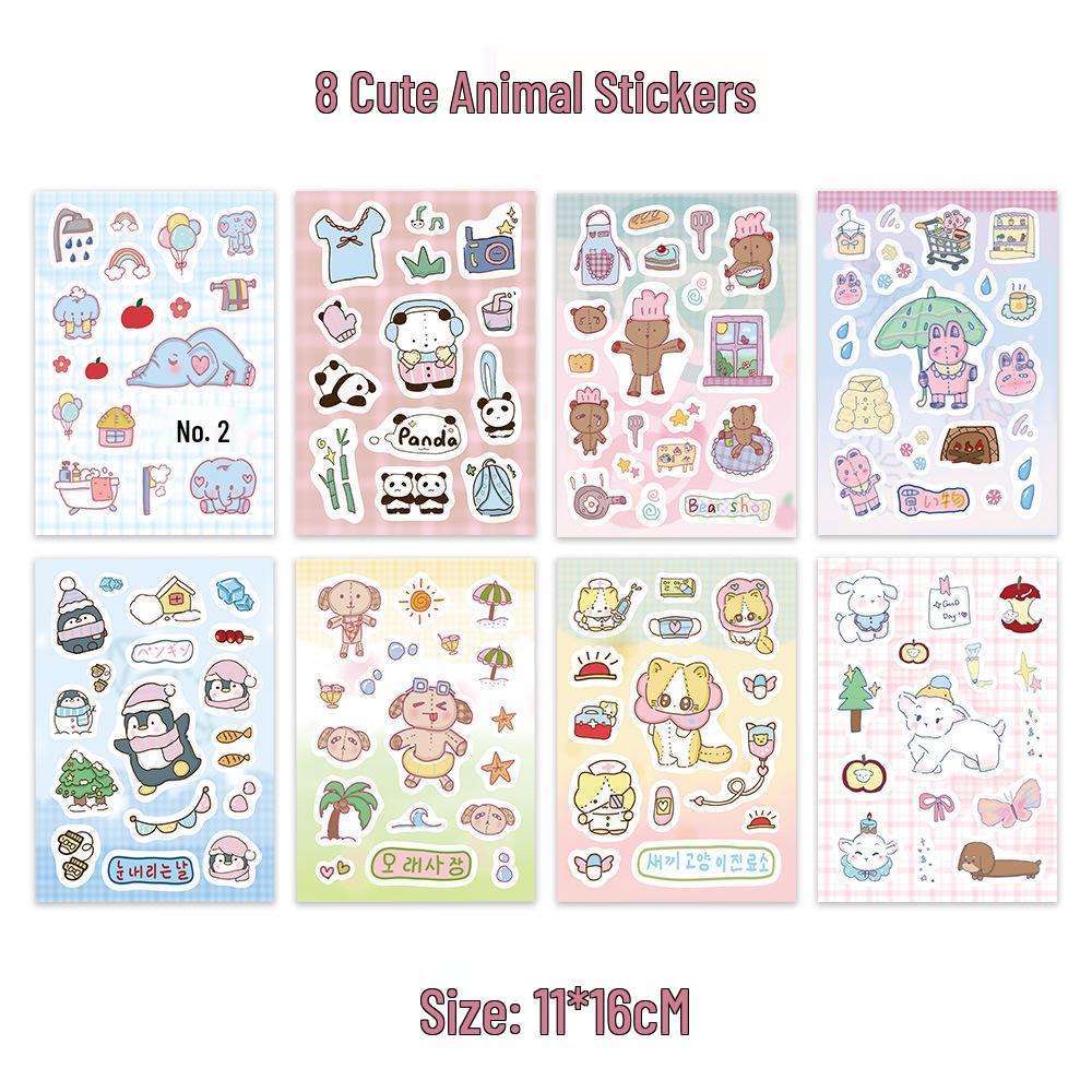 DIY Cute Animal Illustration Stickers for Phone Case - Thousand Layer Collection