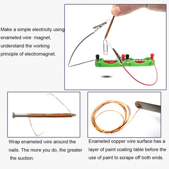 DIY Electromagnet Model Kit Physical Experiment Educational Science Kids Toy