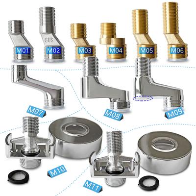 Eccentric Adapter G1/2 Male X G3/4 Male Distance Increased Connector Longer Angled Change for Mixing Valve Shower Faucet