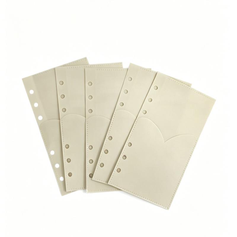 A6 Colorful Heart Double-layer Pocket Divider Pockets Folders Notebook Divider Page Waterproof PVC Leaf Document Filing Bag