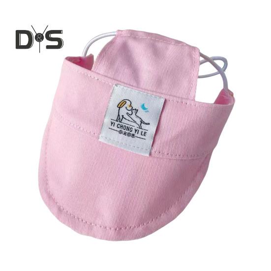 

Бейсболка для домашних животных с отверстиями для ушей, регулируемая солнцезащитная кепка для собак, летняя кепка с козырьком для маленьких и средних собак и кошек S розовый