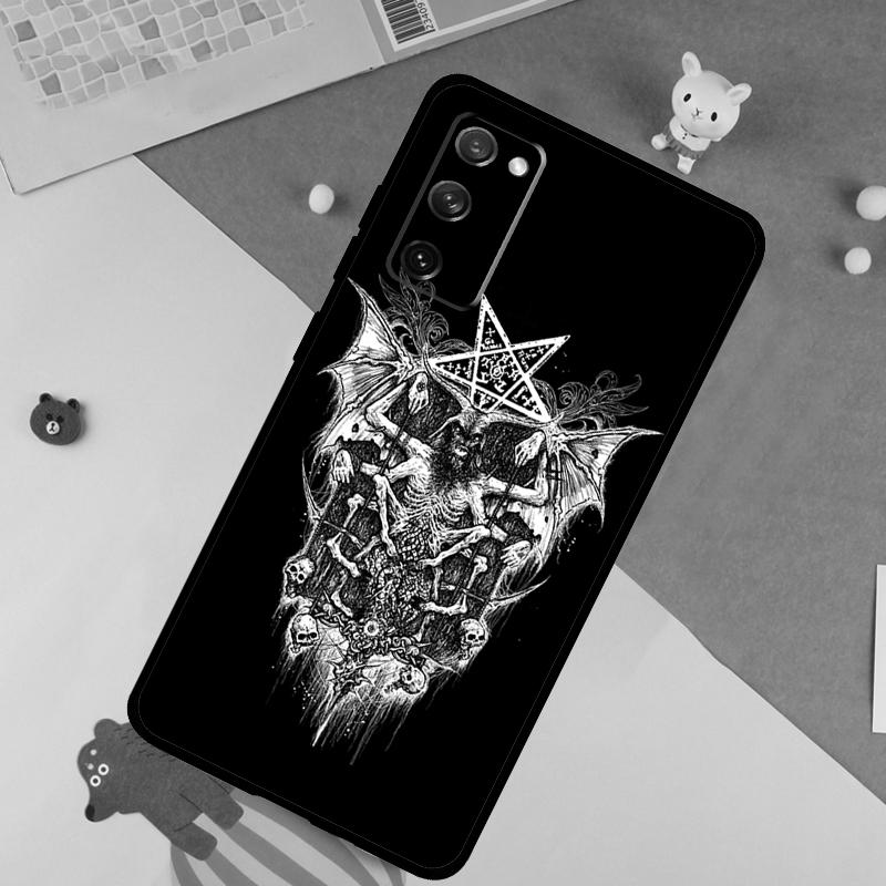 Goat Head Satan Soft Case For Samsung Galaxy S24 Ultra S9 S10 S20 S22 S21 Plus S23 FE S25 Ultra Funda Cover