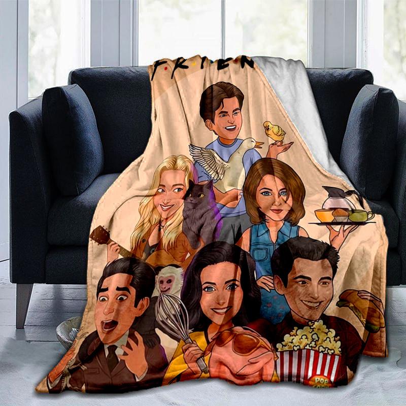 1pc s TV Show Characters Throw Blanket, Perfect for Couch, Bed .B037