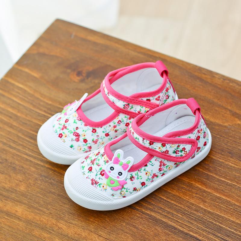 

Cartoon Children Canvas Girl Square Mouth Princess Shoe Little Baby Shoe Kids Shoes for Girl Tenis De Mujer Zapatillas De Mujer 25 insole 15.3cm