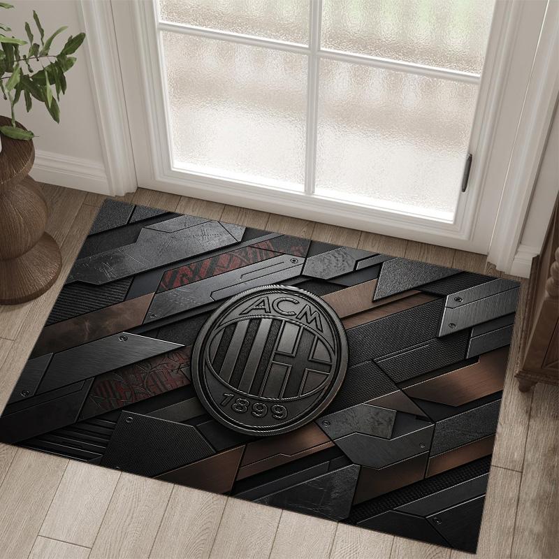 AC Milan Design Crystal Velvet Carpet Cozy Non?Slip Printed Rug For Bedroom Living Room Entrance