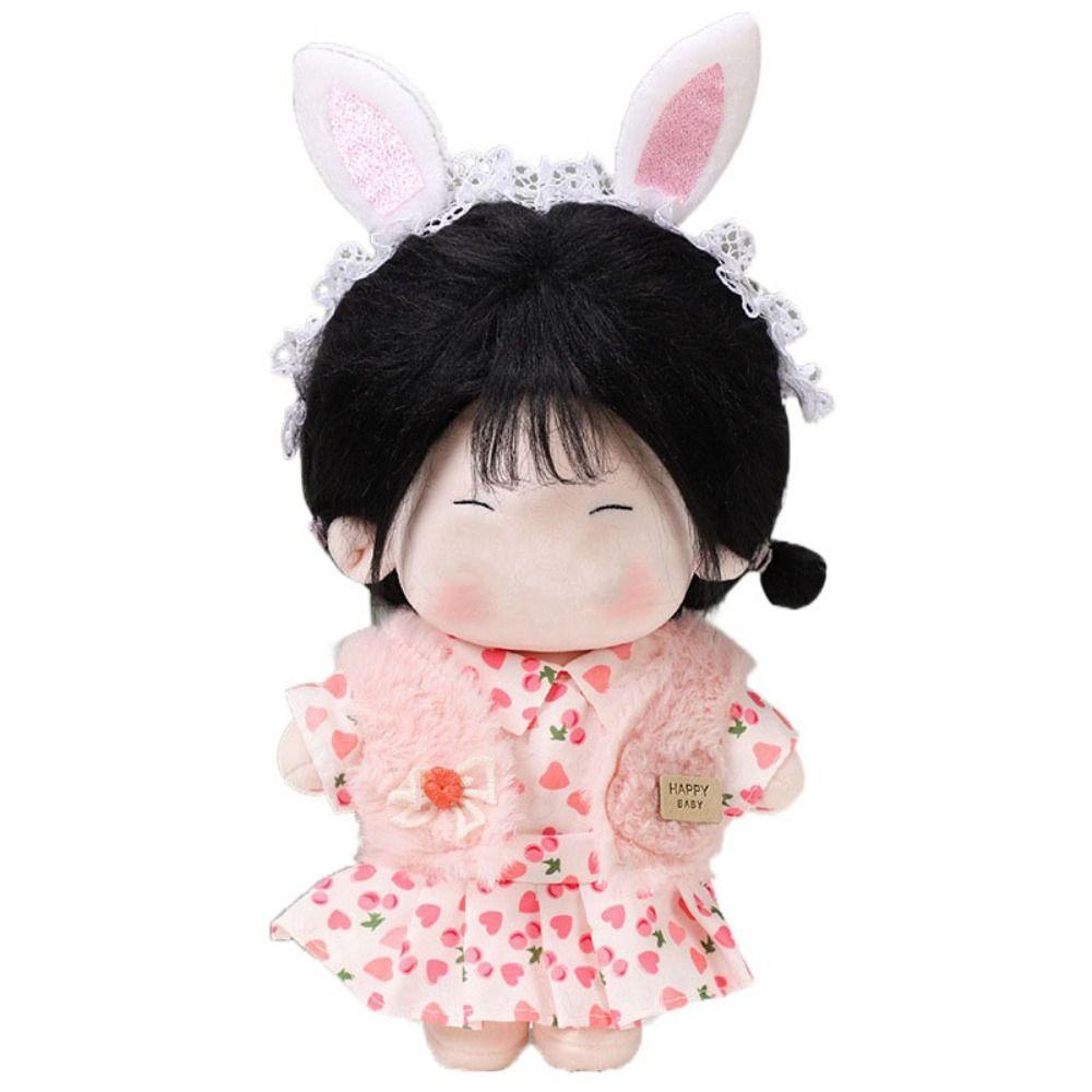 

Многоцветный миниатюрный костюм-платье 20 см набор рубашки и подтяжек подарок одежда для куклы хлопковая мягкая кукла 3