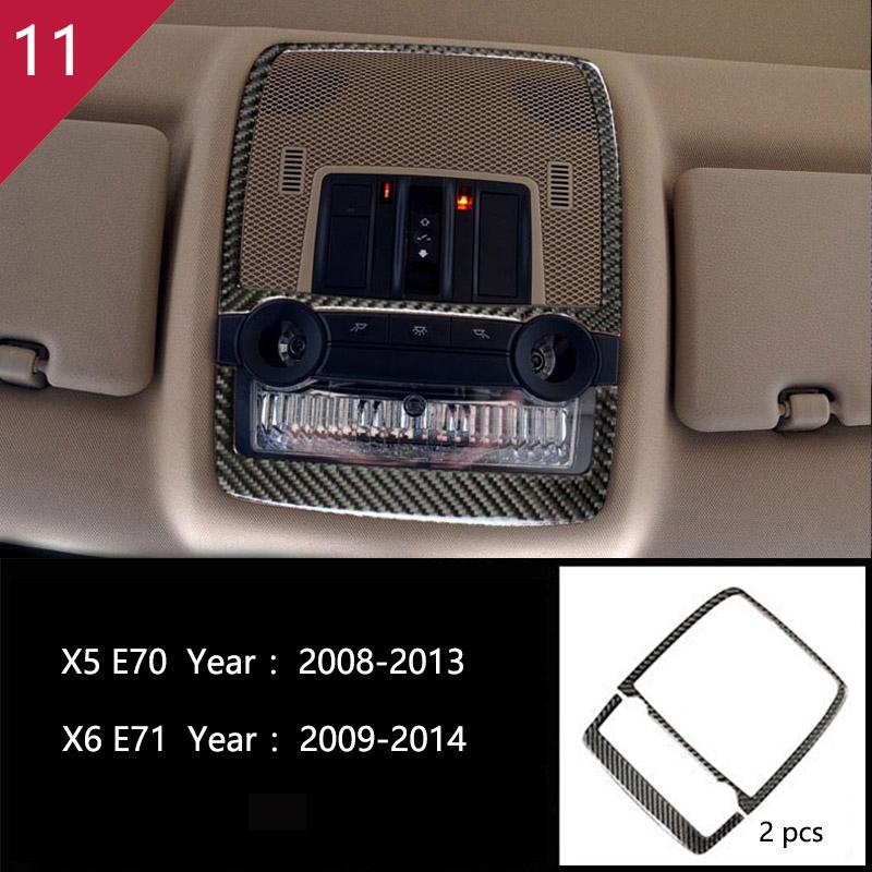 AAACH1 For BMW X5 X6 E70 E71 Accessories Car Interior Air Conditioning CD Console Panel Cover Decoration Trim Carbon Fiber Car Styling