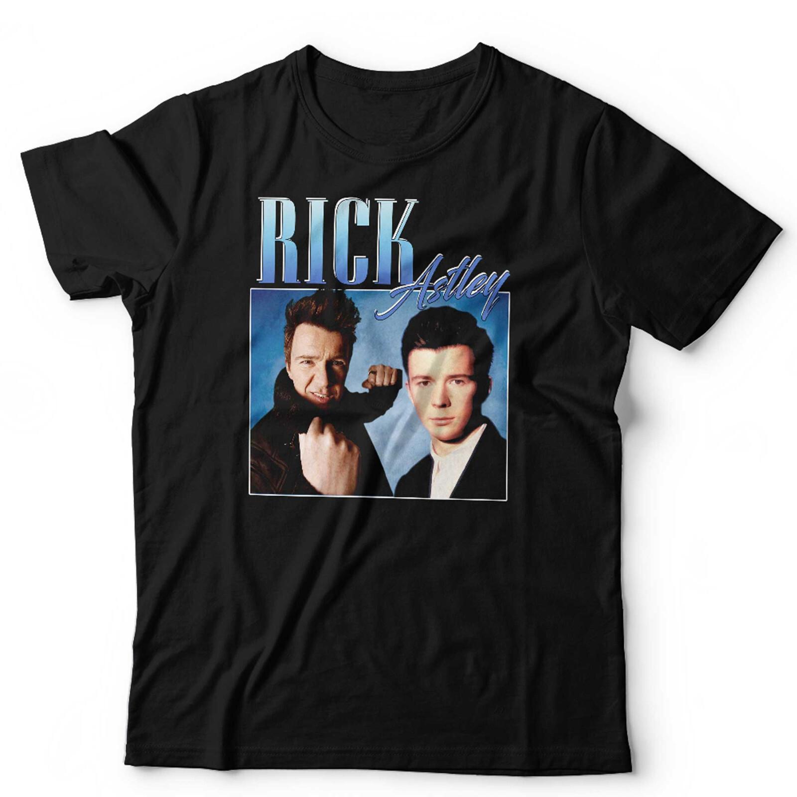 Rick Astley Tshirt Appreciation Unisex and Throwback Homage Stag Hen Do 80s M