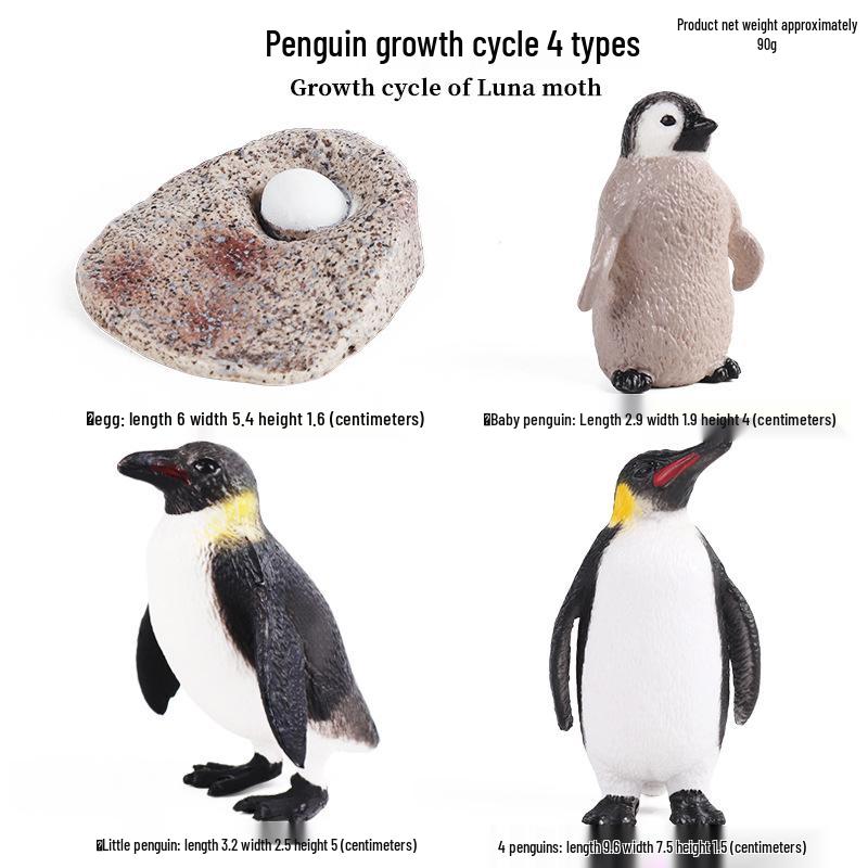 Polar Wildlife Animal Model Toy Set: Polar Bear & Penguin