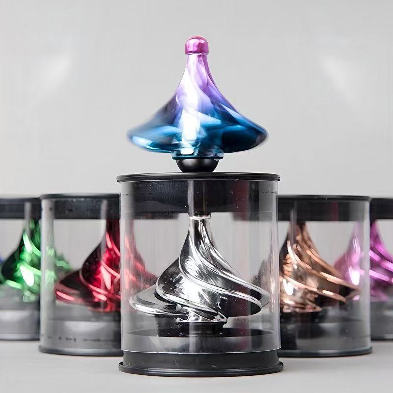 WINSPIN Spielzeug Pneumatisches Gyroskop Tragbar Fingerspitzen-Dekompressions-Schreibtischspielzeug Windbetriebenes Rotierendes Mehrfarbiges Gyroskop Kinderspielzeug Geschenk