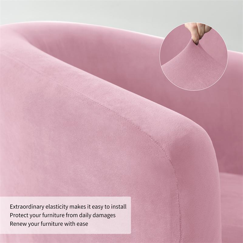 Soft Velvet Club Sofa Cover Stretch Bath Tub Armchair Covers Solid Color Single Sofa Chair Slipcover Bar Counter with Seat Cover