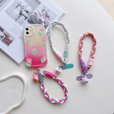 Creative Cartoon Mobile Phone Universal Lanyard Three-Color Wrist Strap Hand-Woven Hand Rope Mobile Phone Hanging Accessories