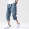 Summer Casual Linen Short Pants Cotton Straight Men's Lightweight Shorts Beach Short Pants