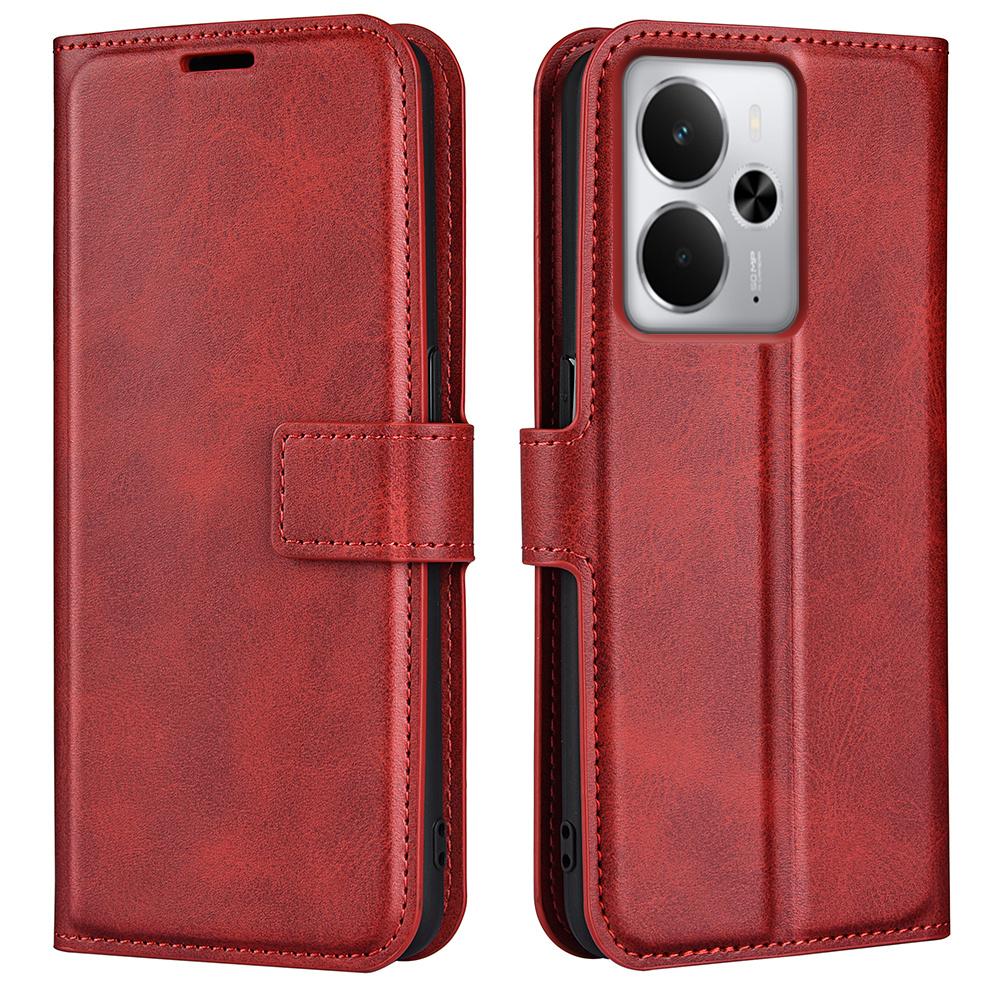 Dla Realme 14 5G Etui z podstawką Odporne na zarysowania Skórzane etui na telefon o fakturze skóry cielęcej