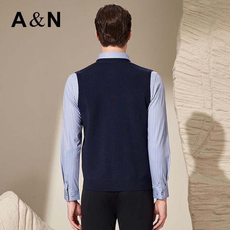 Antonio Herren 100% Merinowolle Gestrickte V-Ausschnitt Strickweste