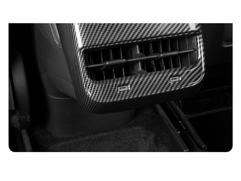 Tesla Model Y/3 Armrest Box and Air Outlet Carbon Fiber Covers