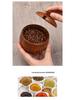 Retro Jujube Wood Spice Jar Set with Lid - Custom Logo Salt Shaker & Seasoning Box for Kitchen