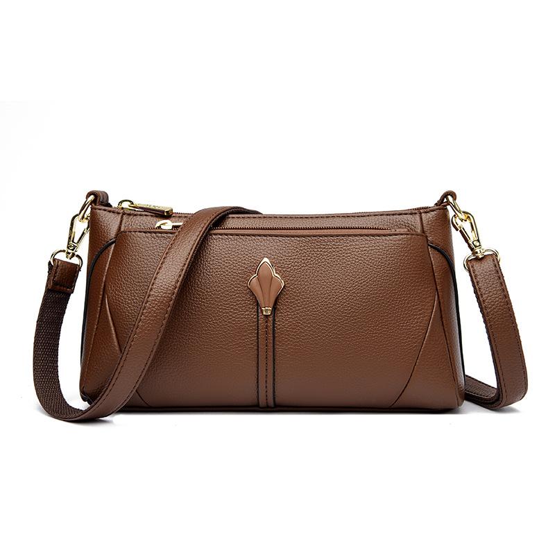 

Luxury Designer Women s Crossbody Shoulder Bag 2026 High Quality PU Leather Ladies Messenger Handbag Fashiable Purse for La кавовий