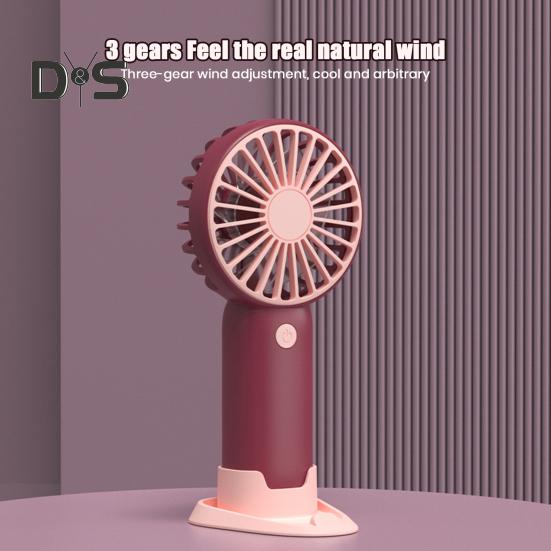 Handgehaltener kleiner Ventilator, starker Luftstrom, geringe Geräuschentwicklung, geringer Stromverbrauch, kompakte Größe, tragbarer batteriebetriebener Taschenkühlventilator