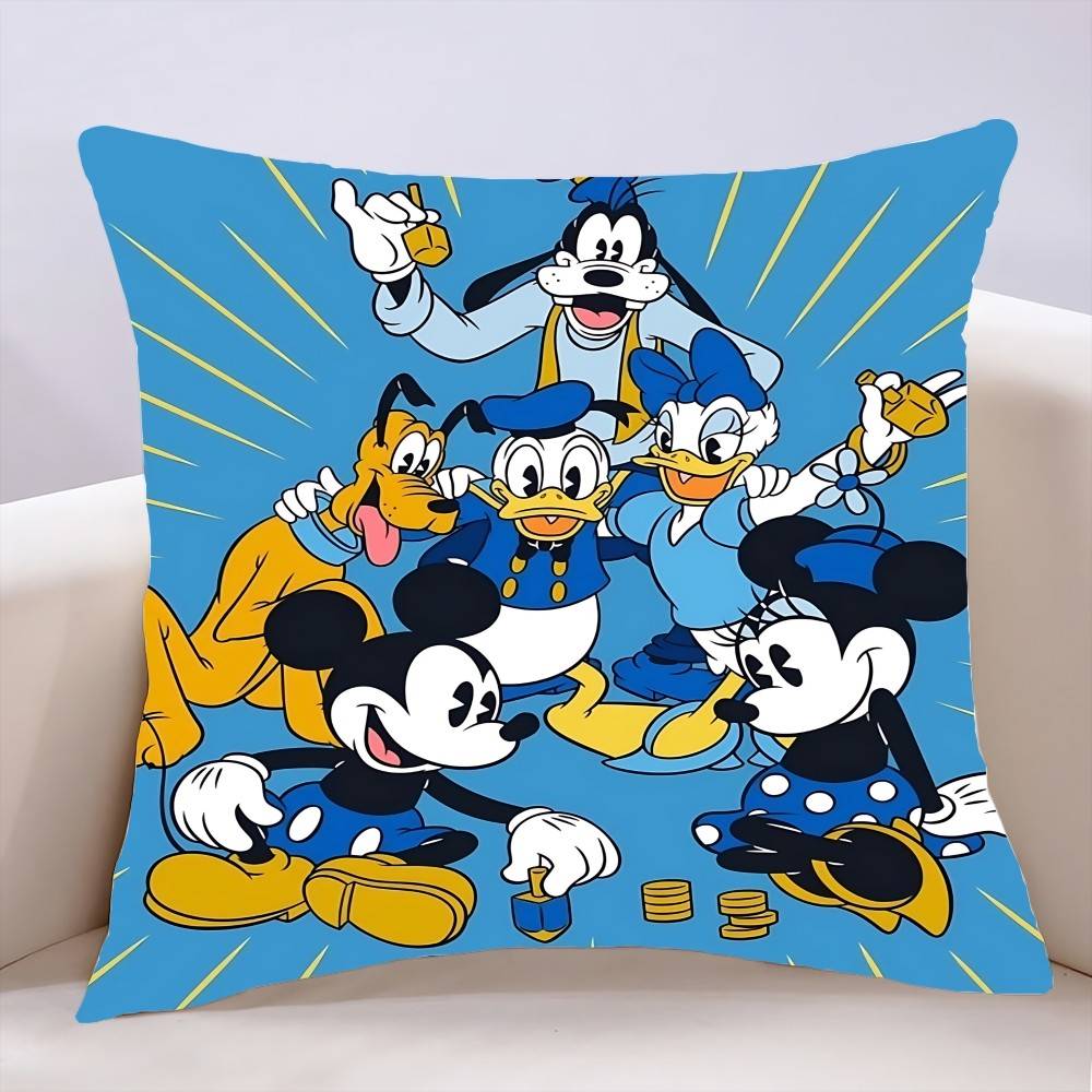 D-Donald Cartoon D-Duck Pillow Case Cushion Cover Soft Cute Throw Pillow Case For Car Sofa Pillowcase Polyester With Zipper