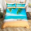 Hawaiian Summer Beach Duvet Cover Exotic Tropical Seascape Bedding Set Microfiber Palm Trees Comforter Cover For Kids Adult Room