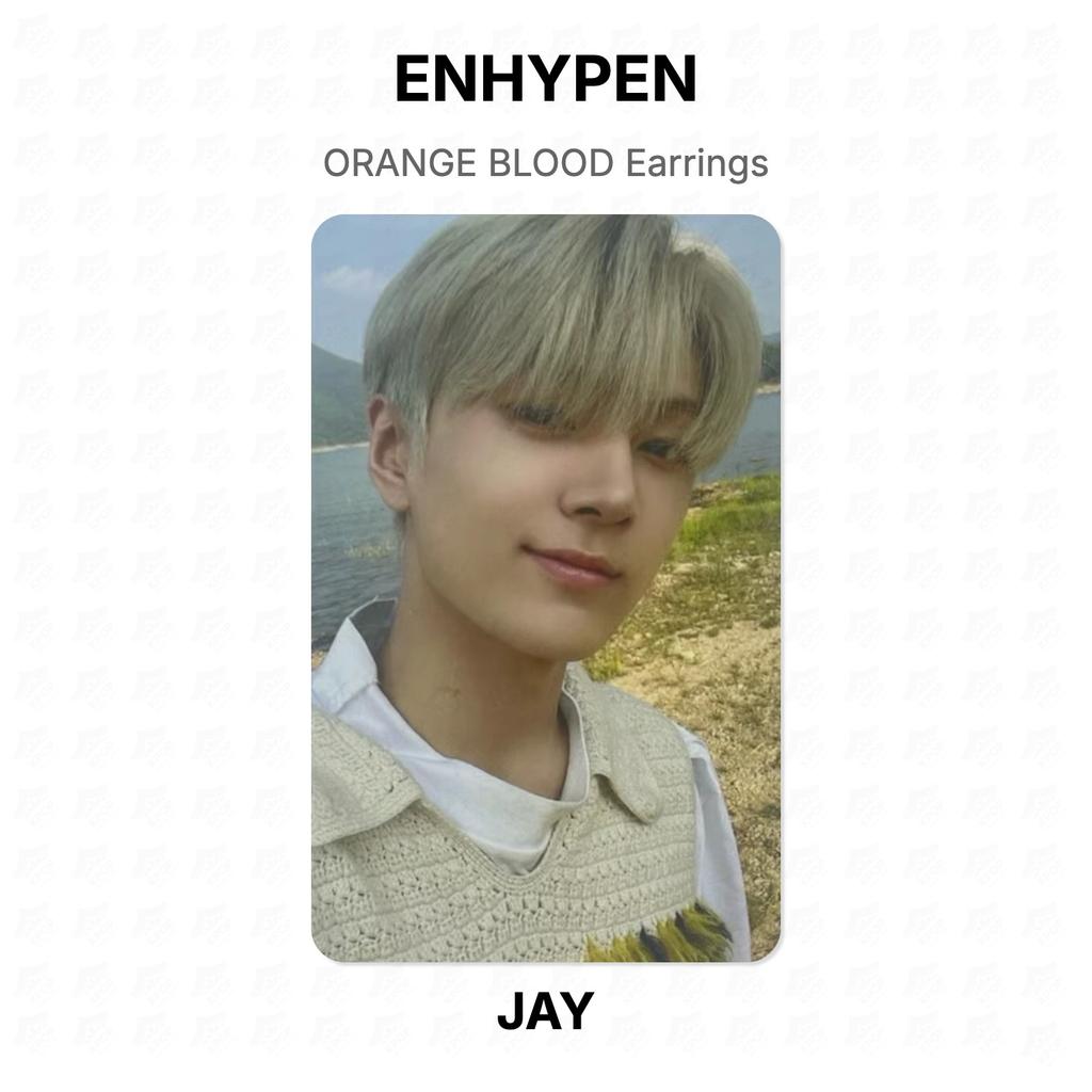 ENHYPEN Pendientes ORANGE BLOOD Fotocarte Oficial