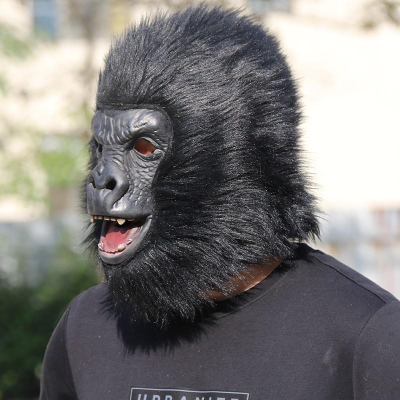 Halloween Gorilla Maske 3D Reißzähne Latex Vollkopf Kostüm Party Cosplay
