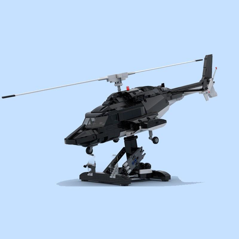 Building Block Bell Helicopter Stand Model Assembled Building Block Toy Ornaments
