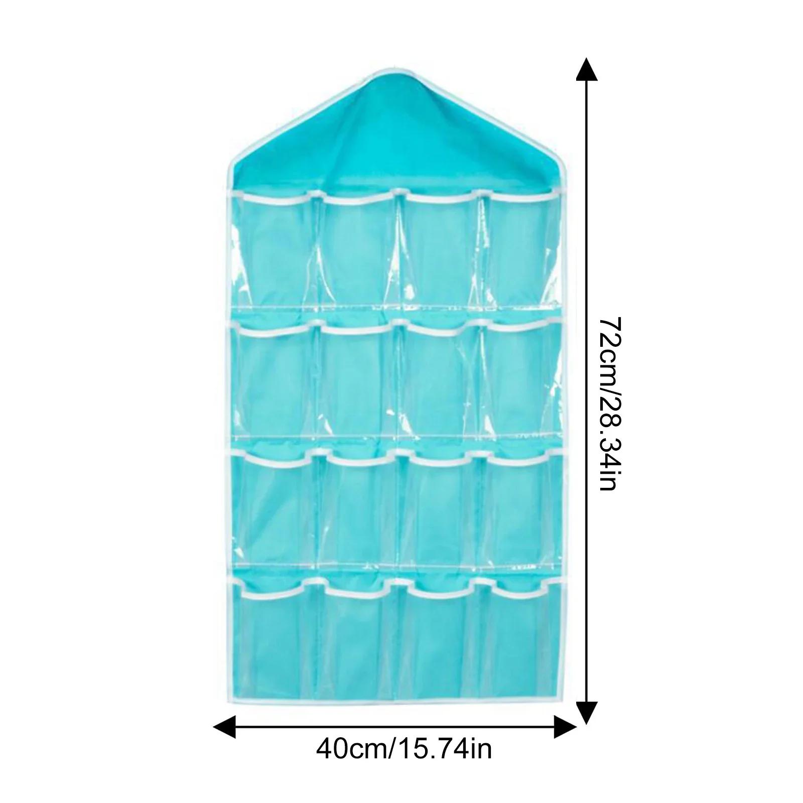 

24 Pockets Wall Storage Bag Nonwoven Hanging Shoe Organiser Rack Behind Doors Clear View Pocket Storage Household Wall Bag