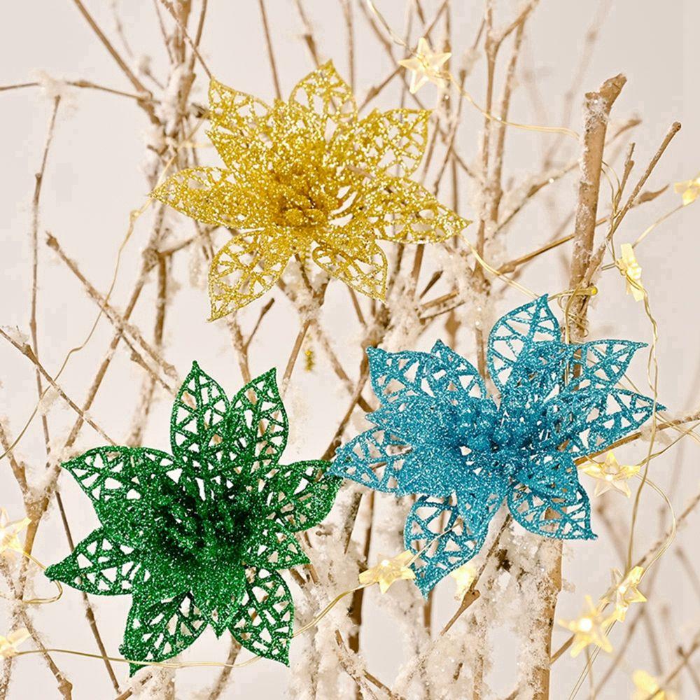 Supplies Party Poinsettia Christmas Decoration Christmas Flowers Xmas Supplies Xmas Tree Ornaments