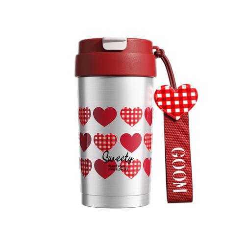 

GOOM Ceramic Coffee Tumbler, Insulated Water Bottle with Lid, 500ml Capacity, Portable, with Straw, Vacuum Insulated, Stainless Steel 316, Leak-Proof,
