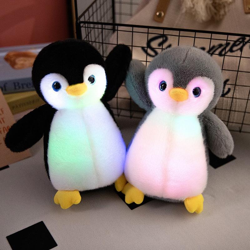 Cartoon Stylistically Shiny Penguin Baby Doll Plush Toy Doll Children Sleeping with Pillow Doll Gift