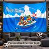 Animal Crossing Personalized Tapestry Support Custom Name, Wall Art Home Decoration