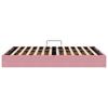 Ottoman Bed Frame with Storage Pink 140 X 200 Cm Velvet