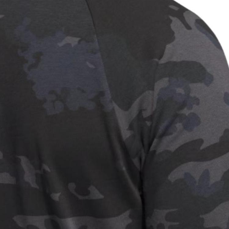 adidas Camo Trefoil Tee Black Men Streetwear IS2892