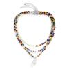 Bohemian Style Irregular Pearl Letter Multi-layer Combination Stacked Colorful Rice Bead Necklace for Men