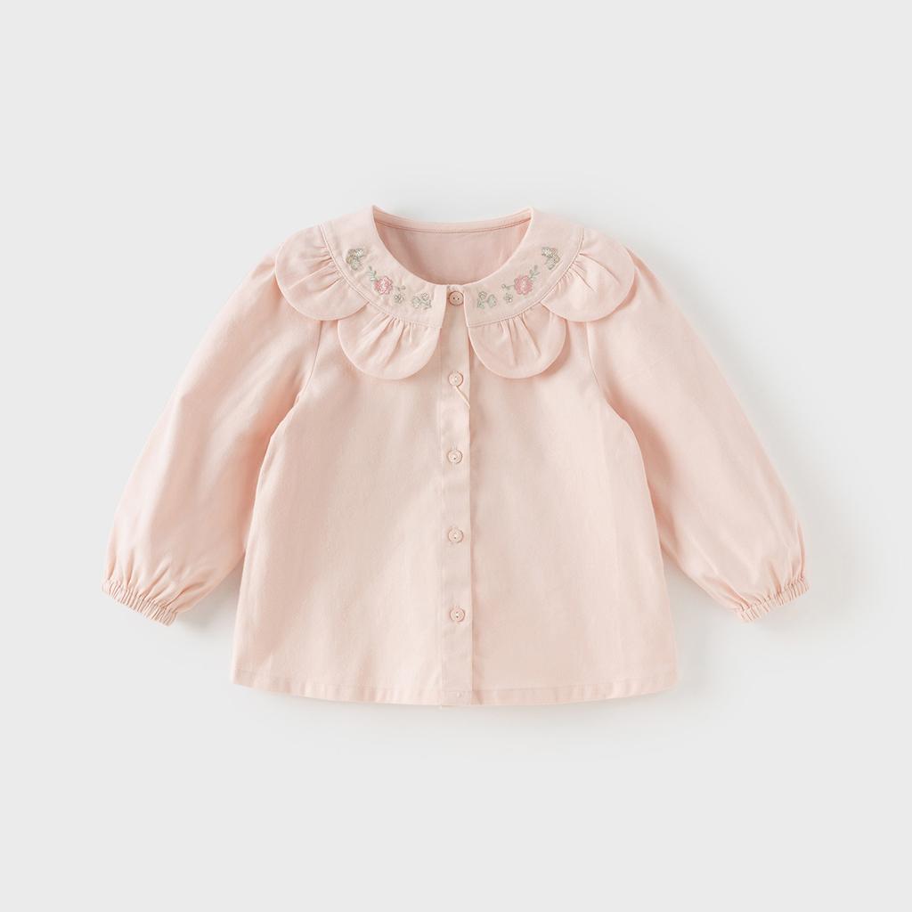 David Bella Girls' Pure Cotton Shirt Autumn Clothes Baby Shirt Children's Stylish Top